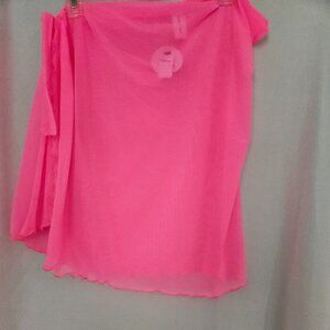 Decree Summer Daze Swim Adjustable Skirt Tie Wrap Full Coverage Electric Pink XX